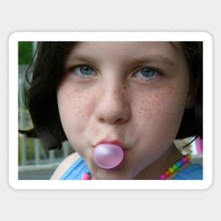 Bubblegum Blowing Bubbles Funny Gum Chewing Social Distancing Face Mask Sticker